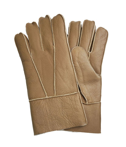 Unisex Sheepskin Leather Gloves with Roll Up/Down Cuff