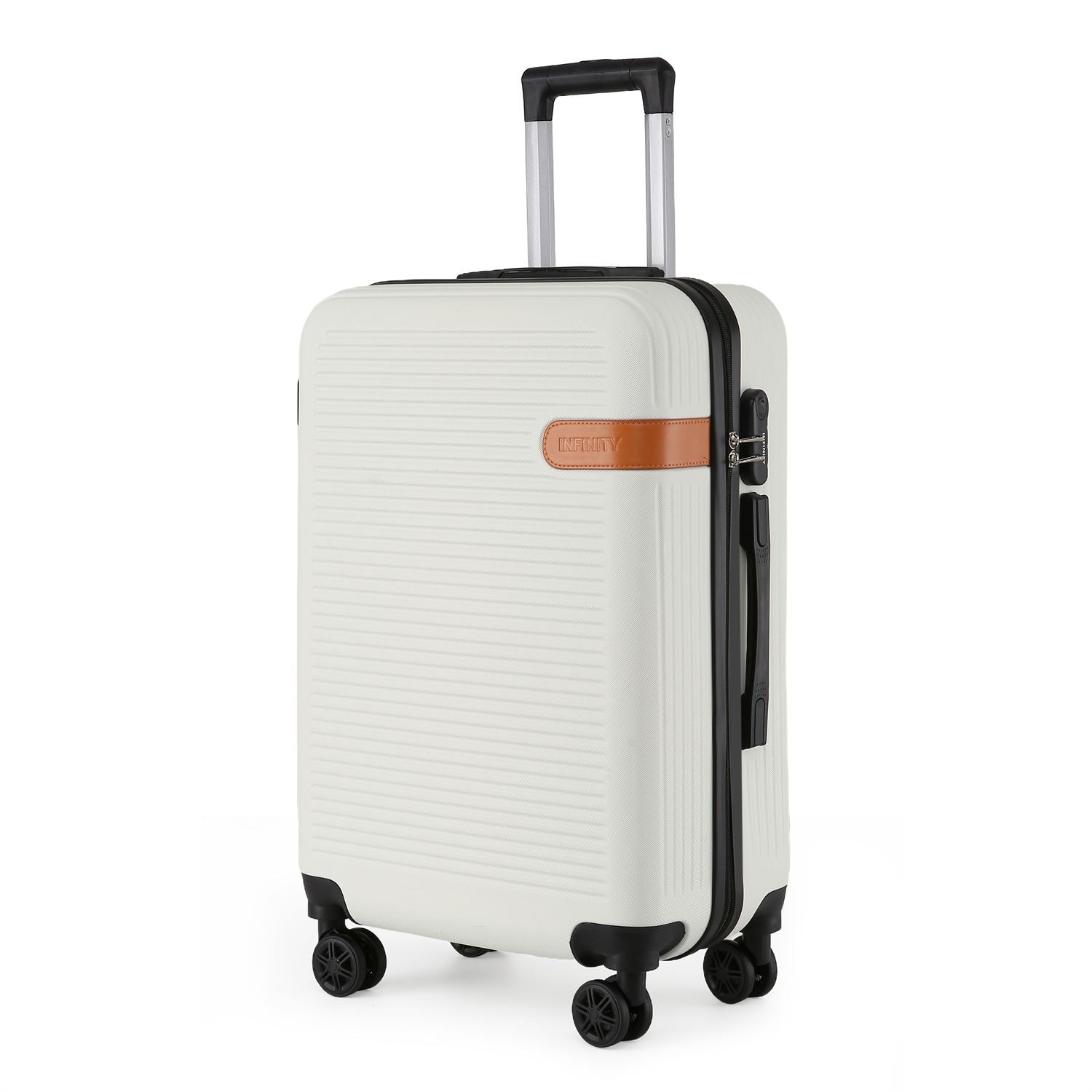 Calgary Medium Hard Shell Suitcase in Cream