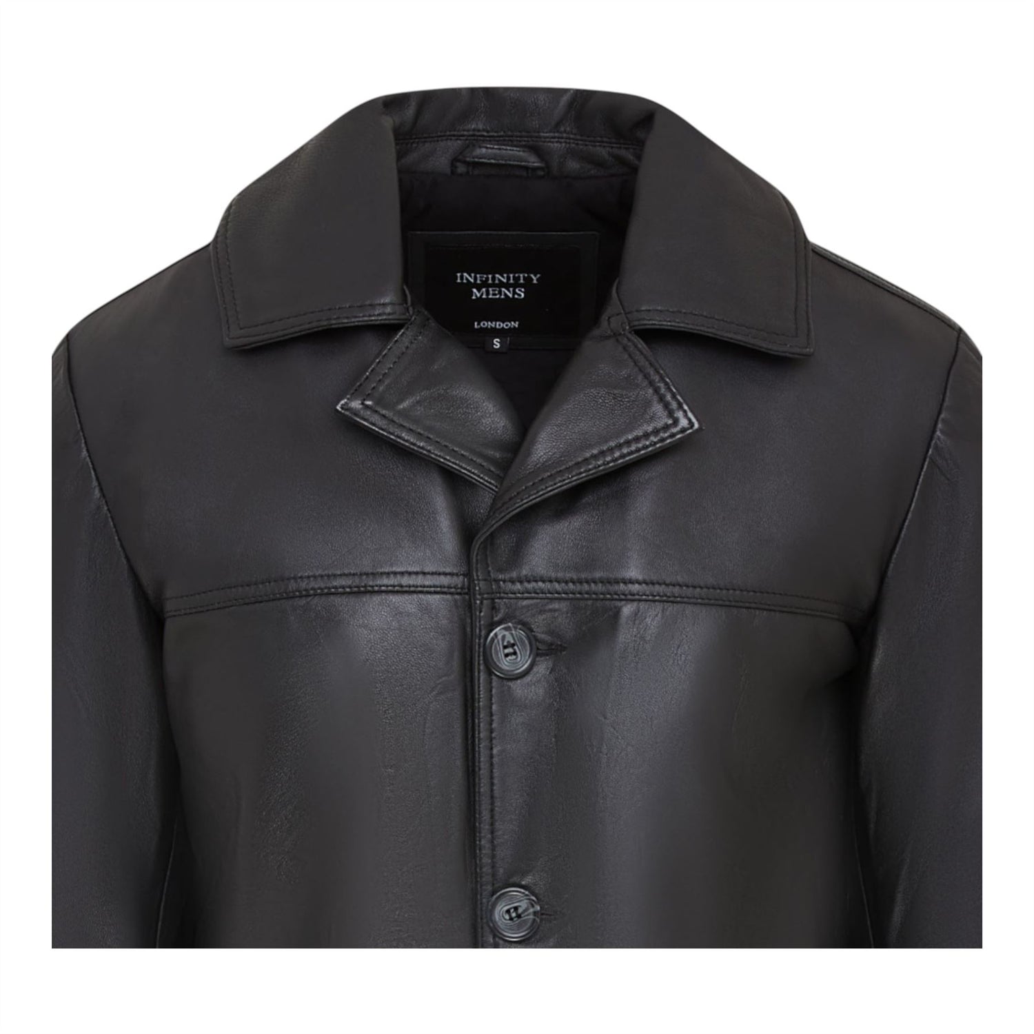 Men’s 4 Button Italian Leather Blazer Jacket - Loxton