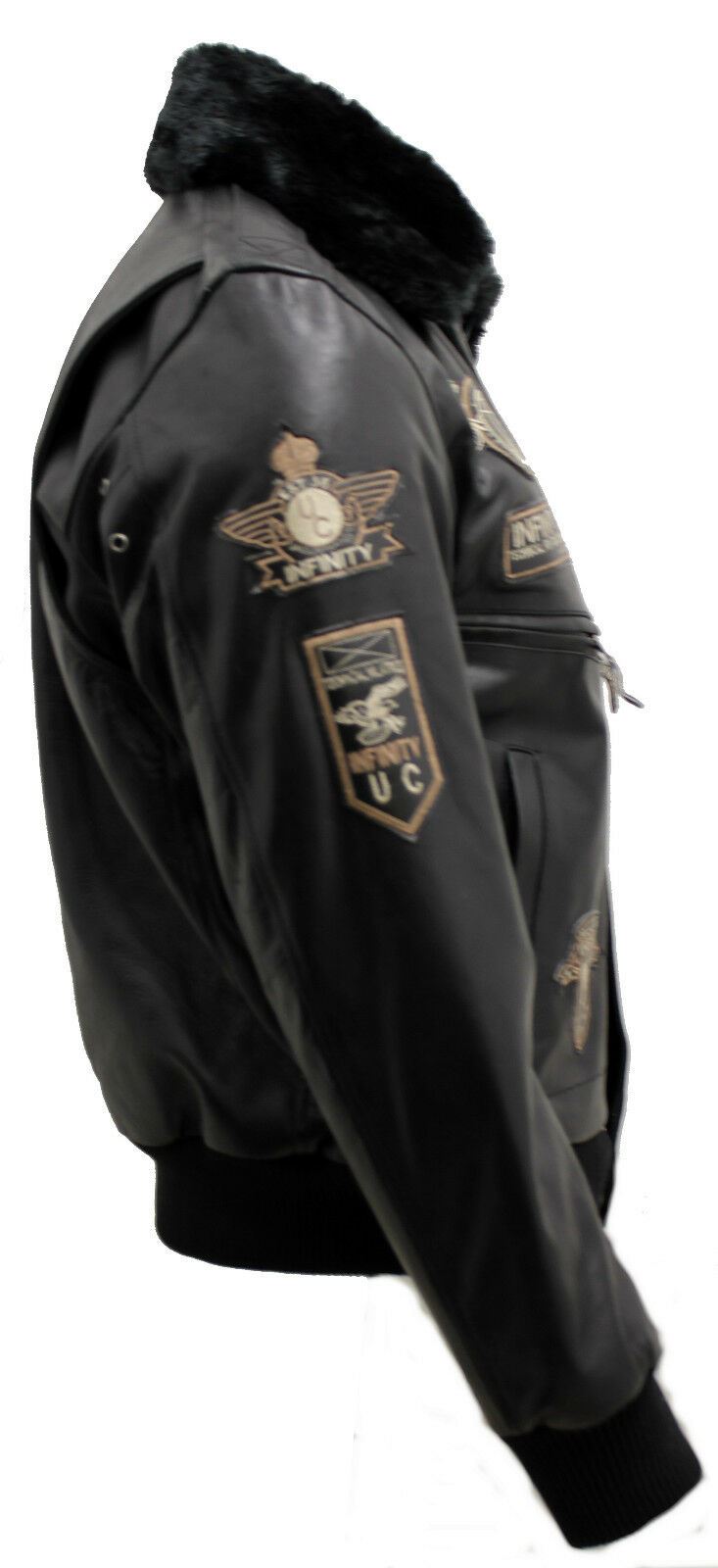 Mens US Badged Air Force Bomber Jacket-Clare