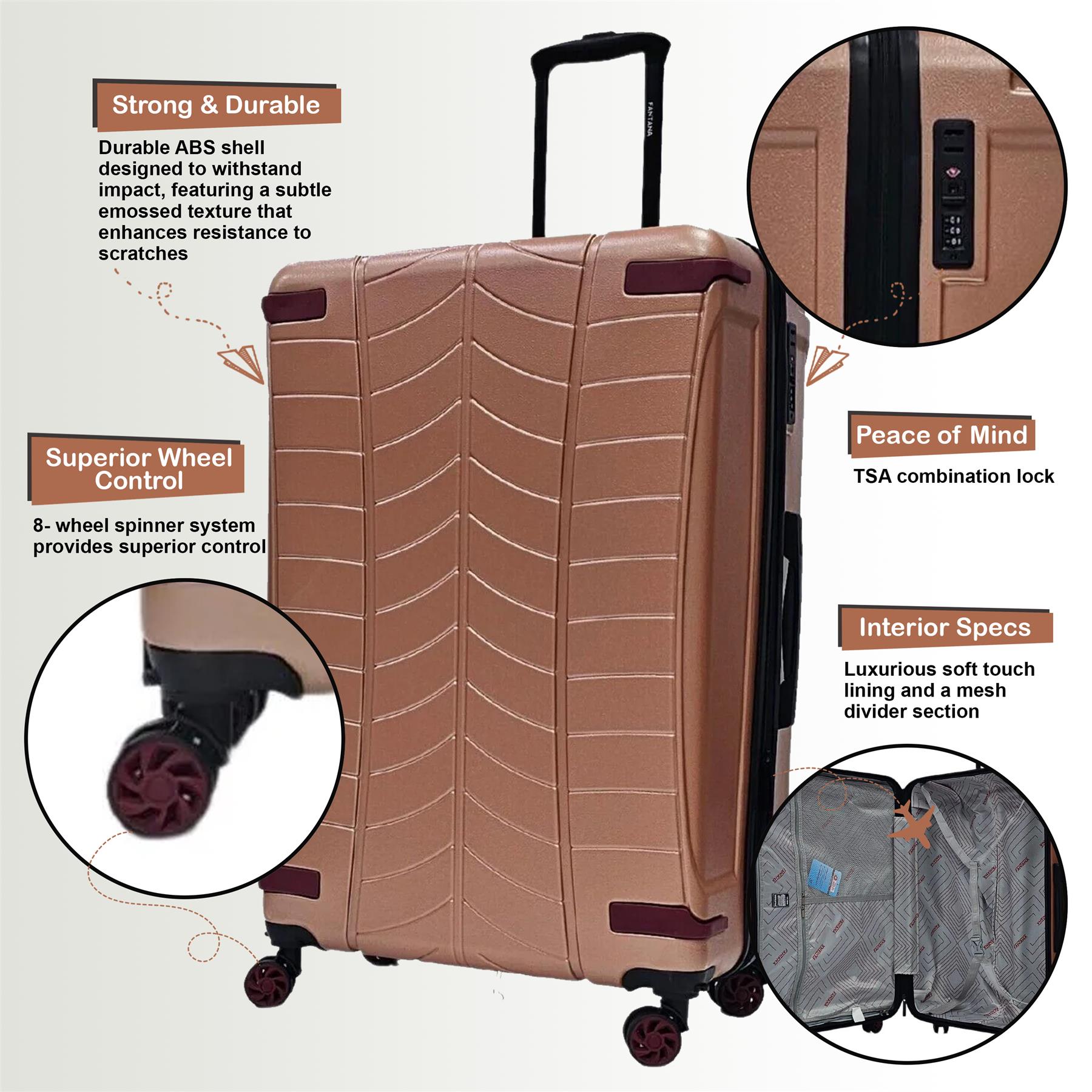 Hard Shell Luggage Travel Suitcase Set