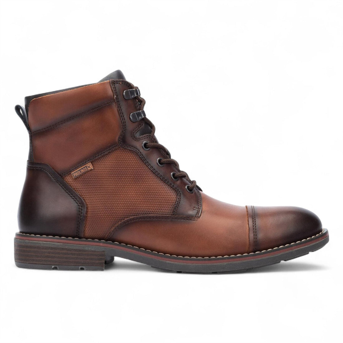 Pikolinos Men’s Cuero Brown Leather Zip & Lace Up Ankle Boots - York