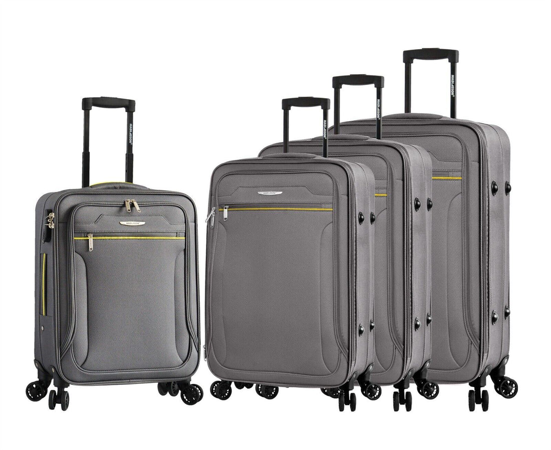 Calera Set of 4 Soft Shell Suitcase in Grey