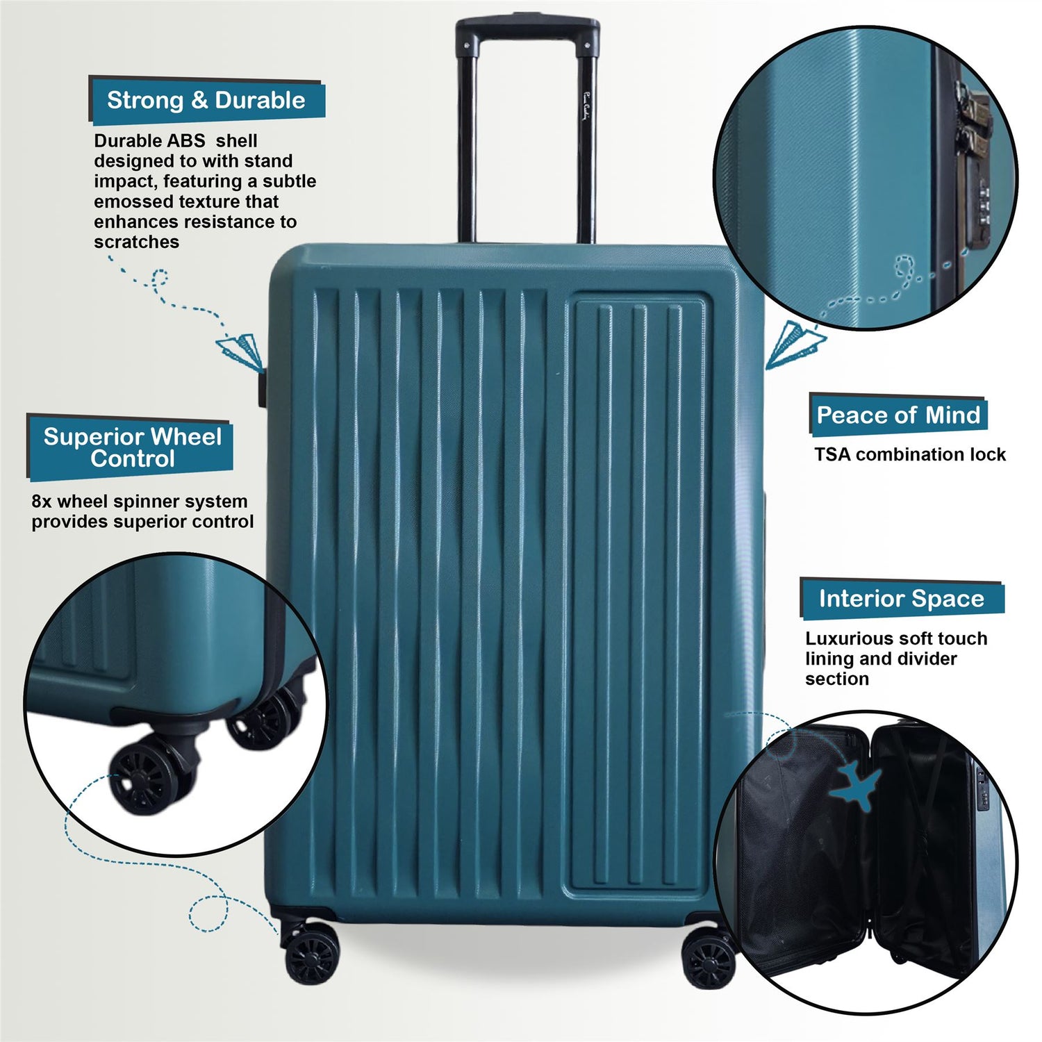 Cullman Large Hard Shell Suitcase in Green