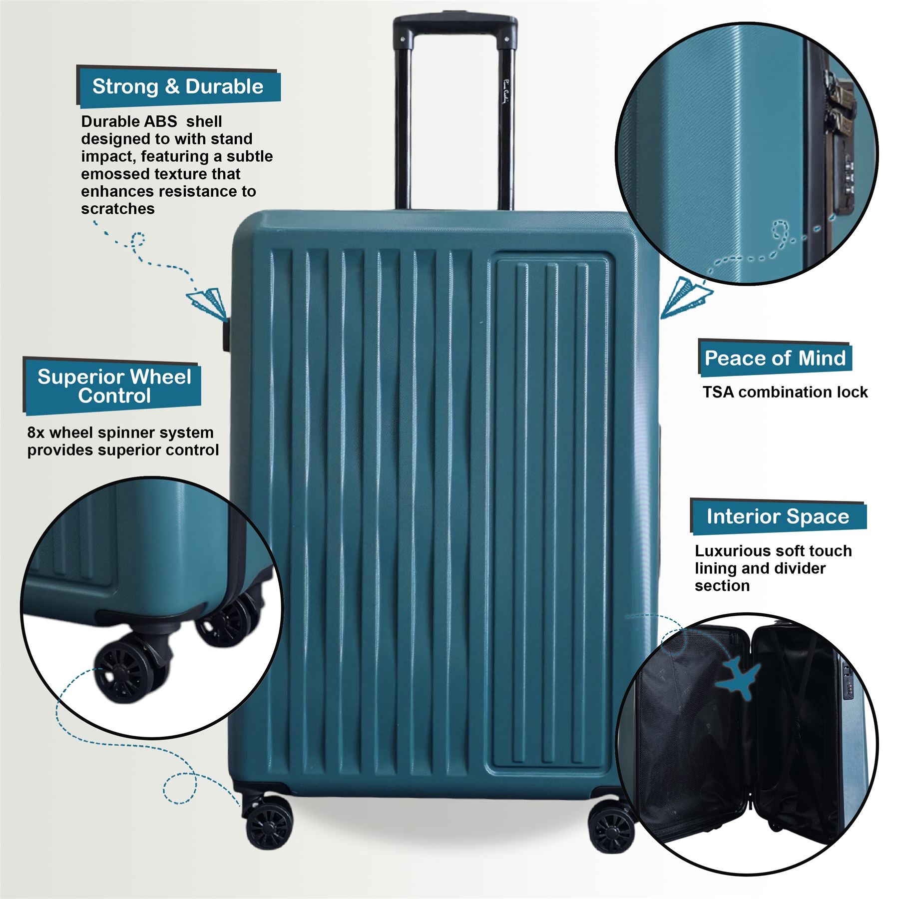 Cullman Large Hard Shell Suitcase in Green