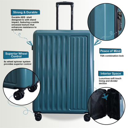 Cullman Large Hard Shell Suitcase in Green