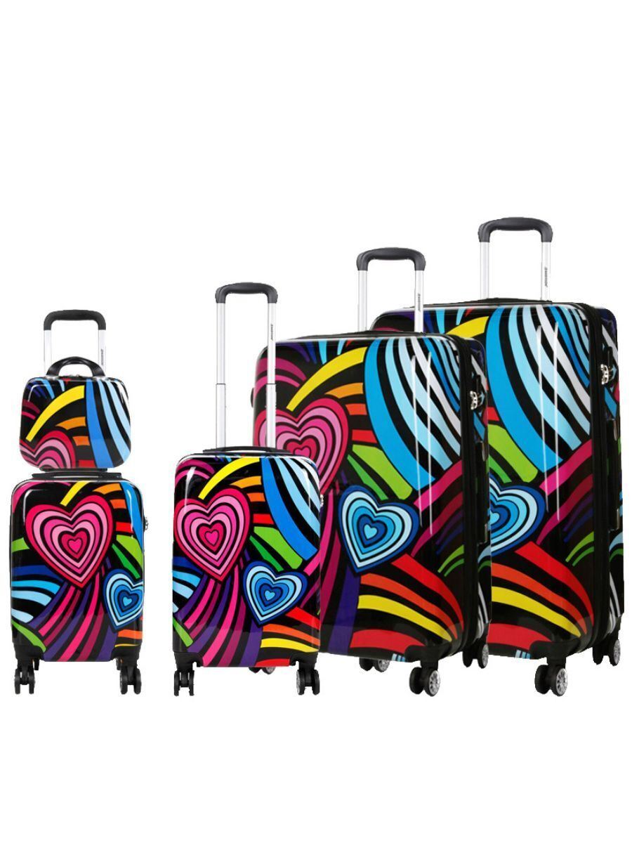 Chelsea Set of 5 Hard Shell Suitcase in Hearts