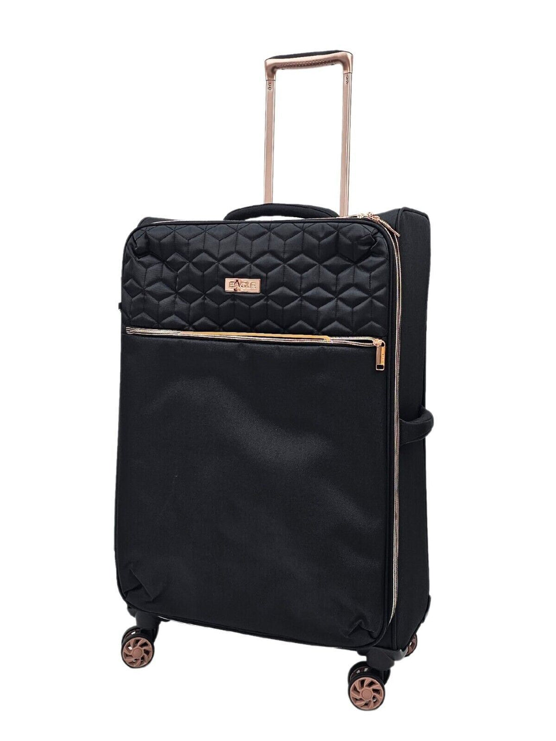 Birmingham Medium Soft Shell Suitcase in Black