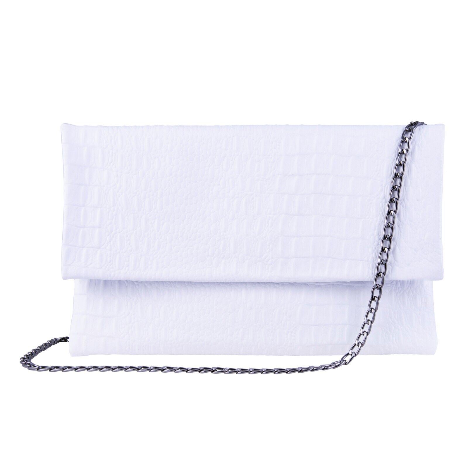 Womens Leather Clutch Shoulder Cross Body Printed Cowhide Bag