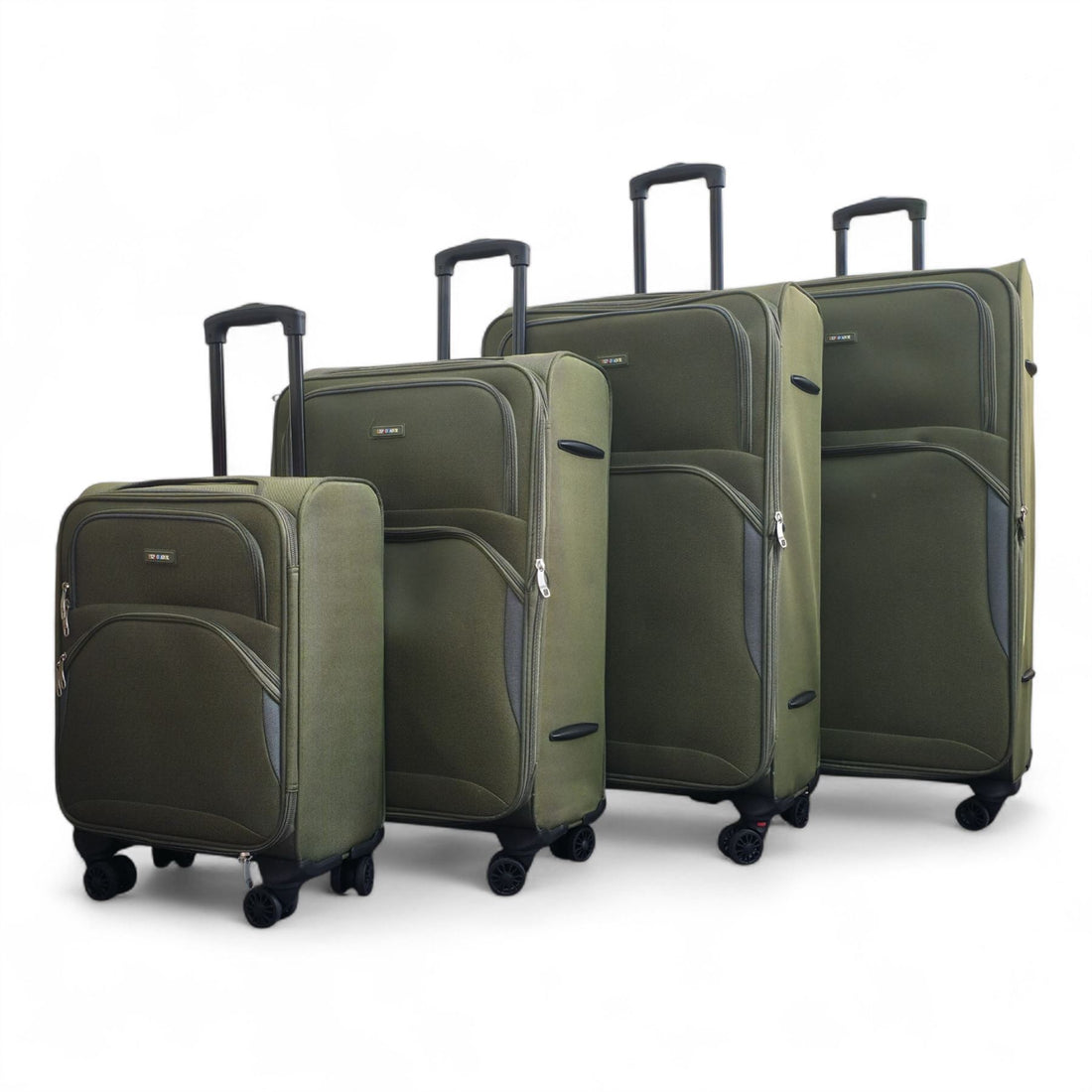 Gosford Set of 4 Soft Shell Suitcase in Green