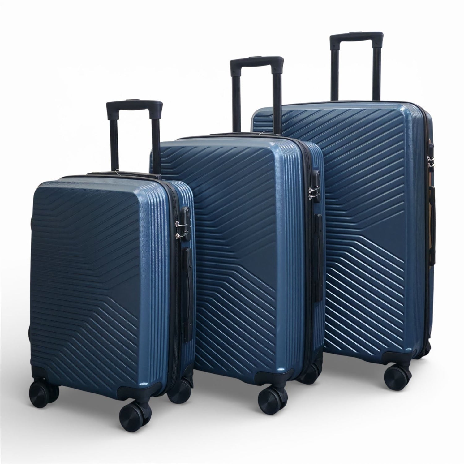Junee Set of 3 Hard Shell Suitcase in Blue