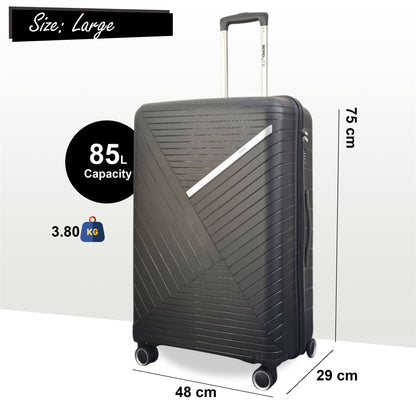 Chita Large Hard Shell Suitcase in Black