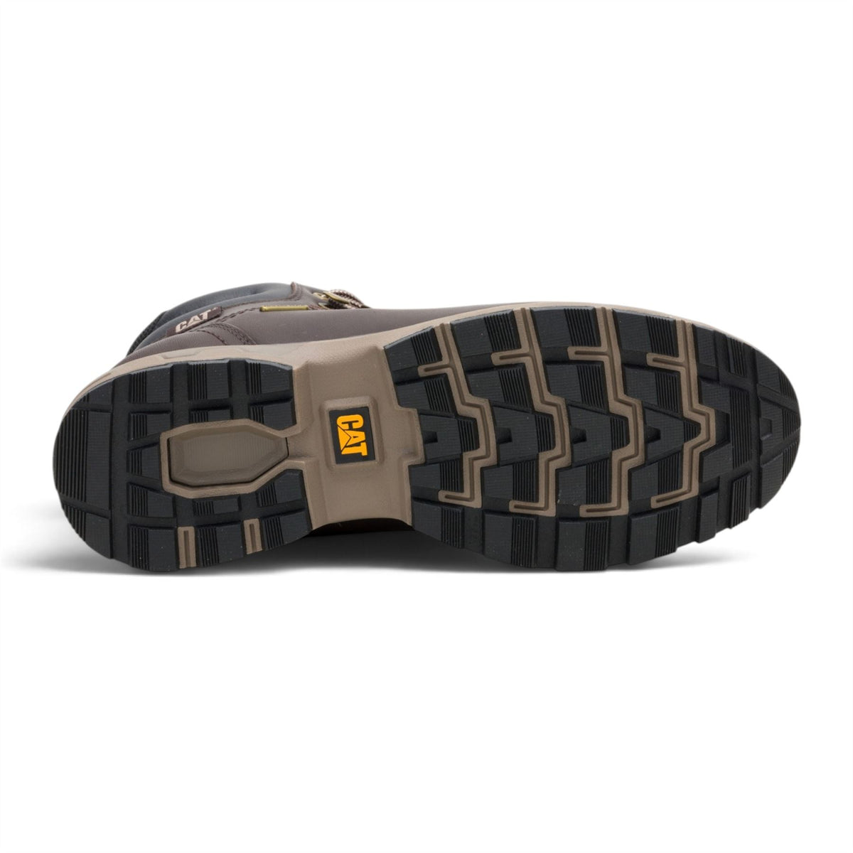 Caterpillar (CAT) Mens Dark Brown Leather Waterproof Lace Up Boots - Pursue Hiker