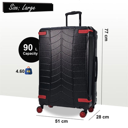Bynum Large Hard Shell Suitcase in Black