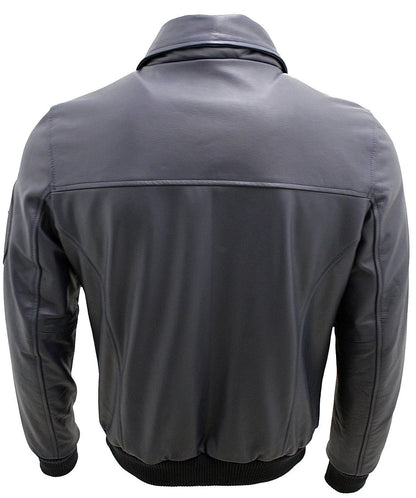 Mens Cowhide A2 Leather Bomber Jacket-Chingford