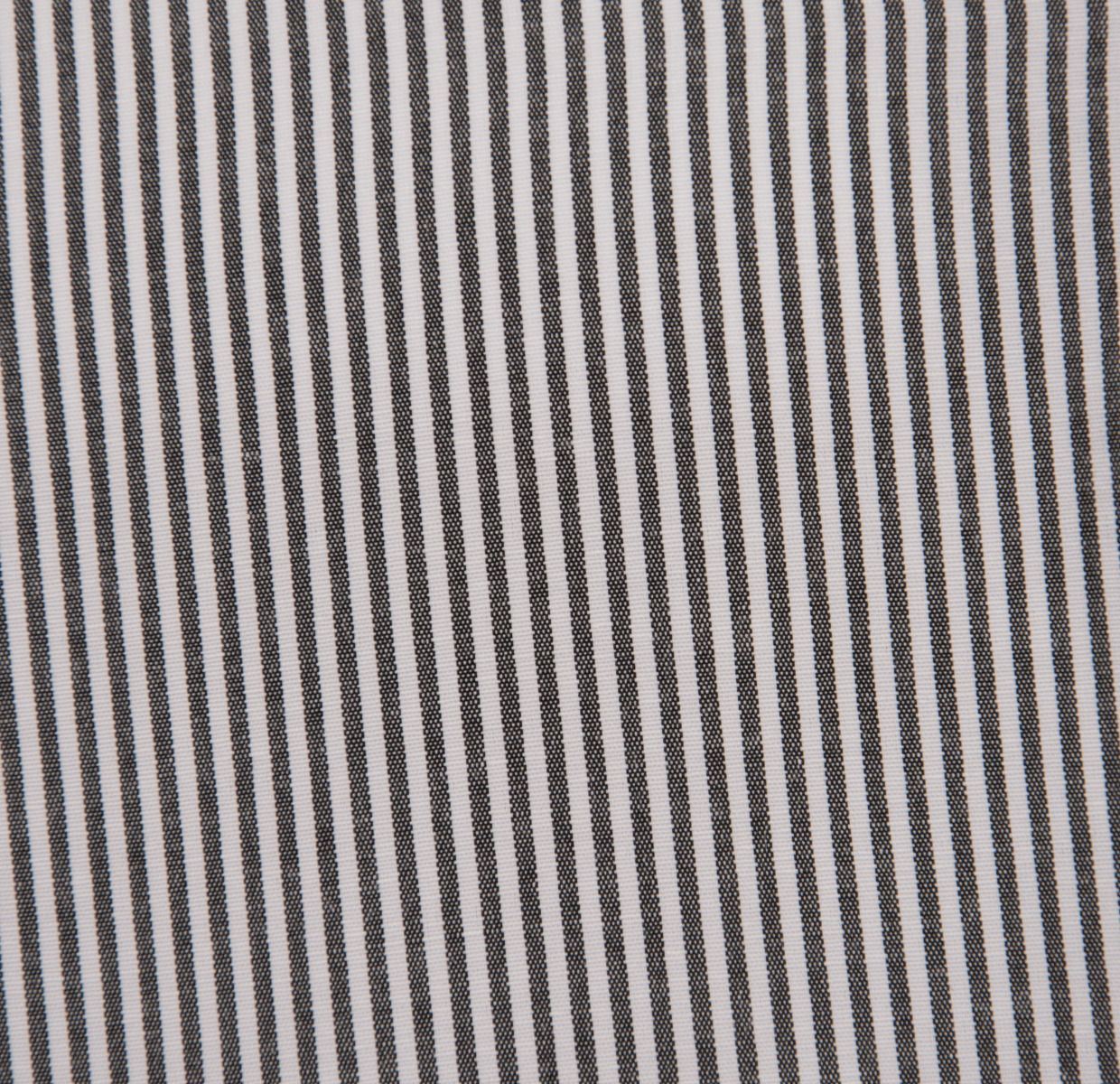 Mens Peaky Blinders Removable Collar Nehru Black Striped Collarless Shirt