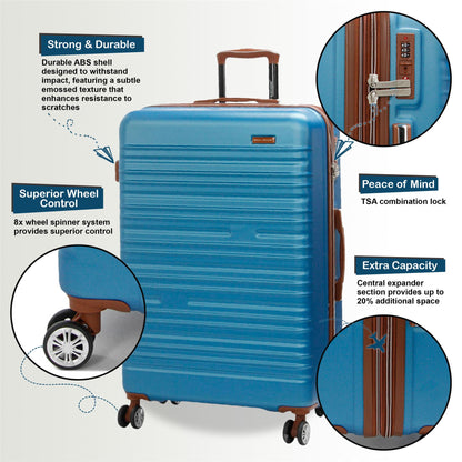 Armidale Large Hard Shell Suitcase in Blue