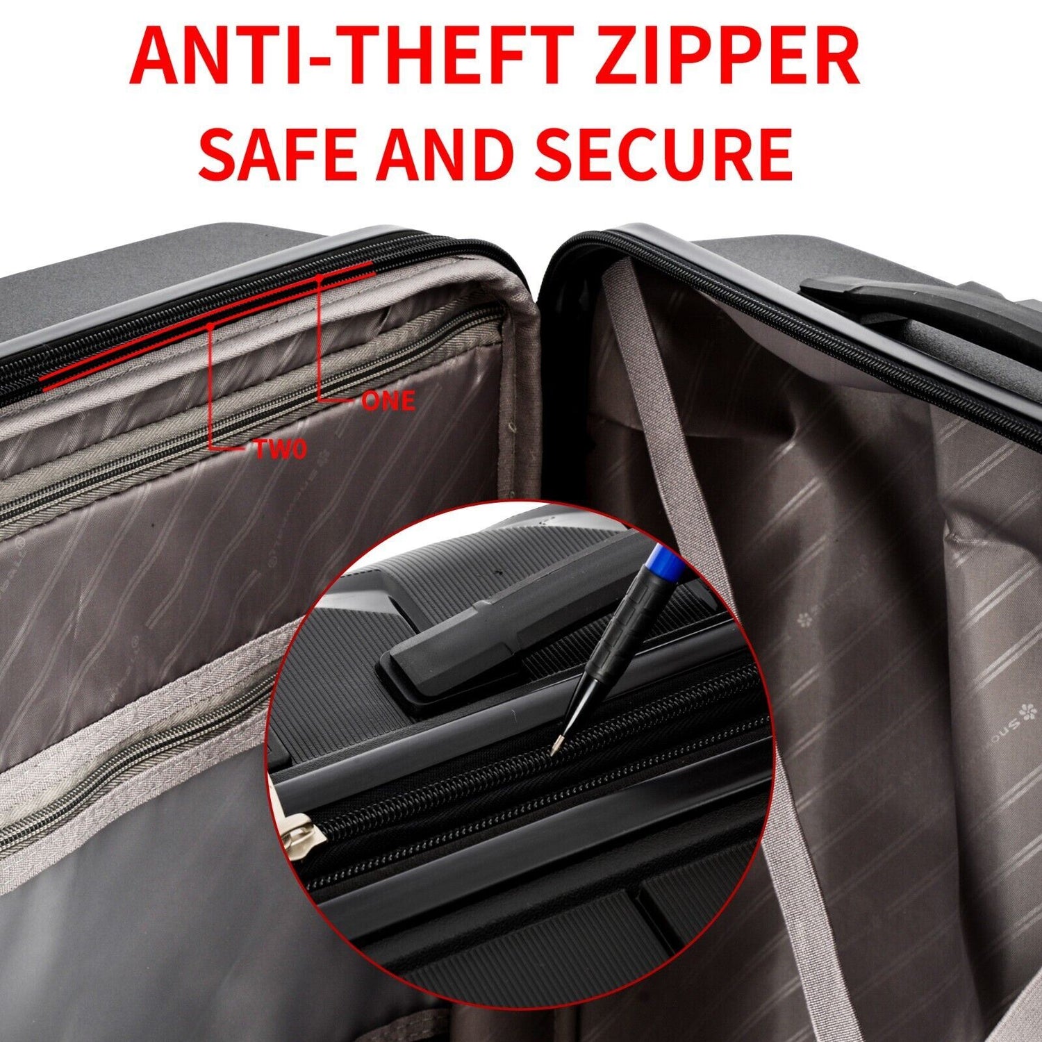 Camden Large Hard Shell Suitcase in Black