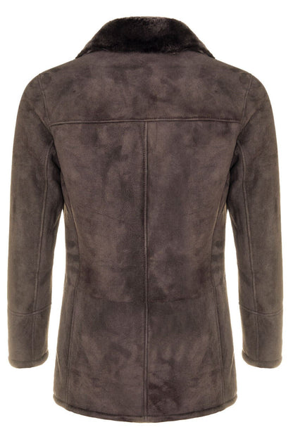 Mens Suede Sheepskin Classic Car Coat-Littlehampton