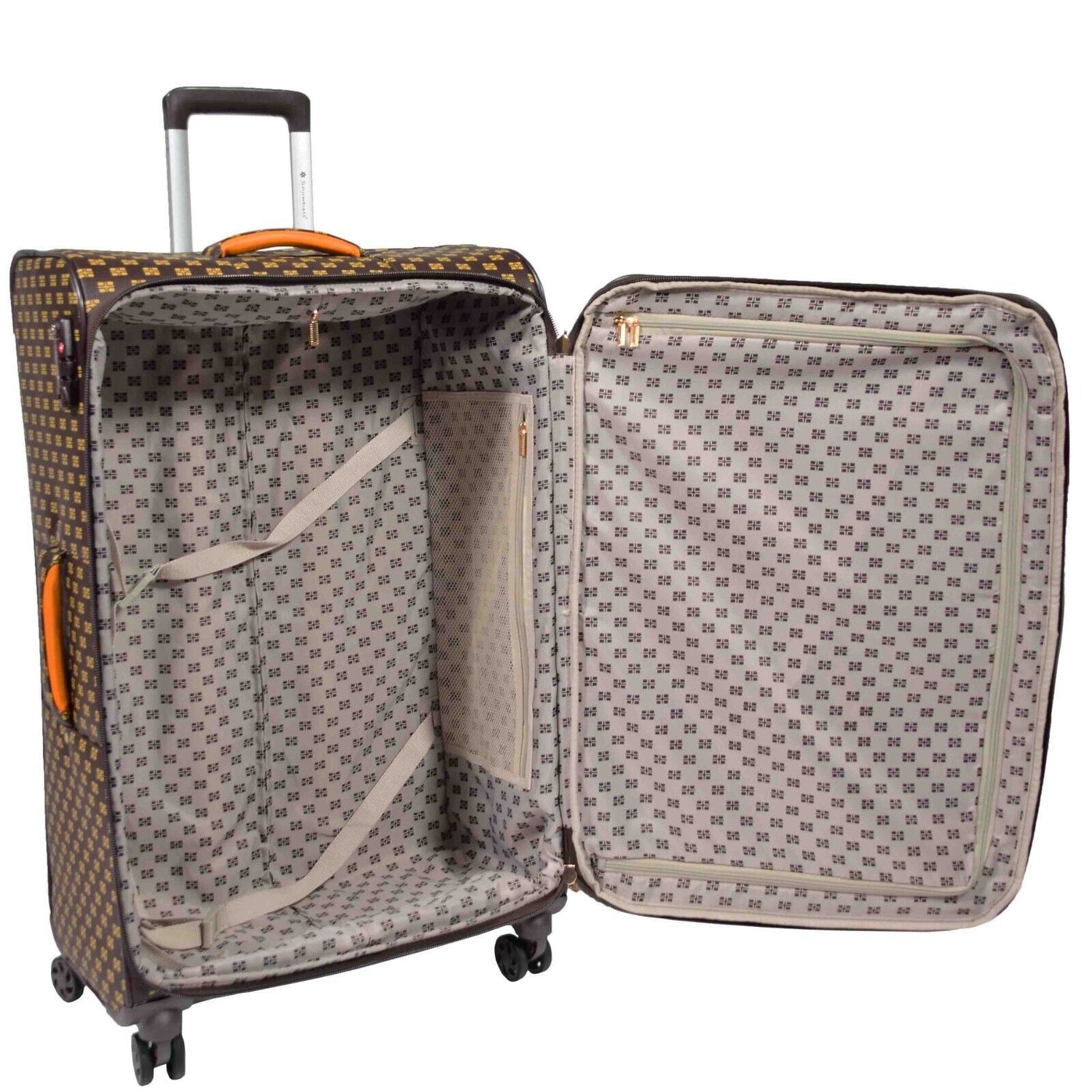Cleveland Large Soft Shell Suitcase in Coffee