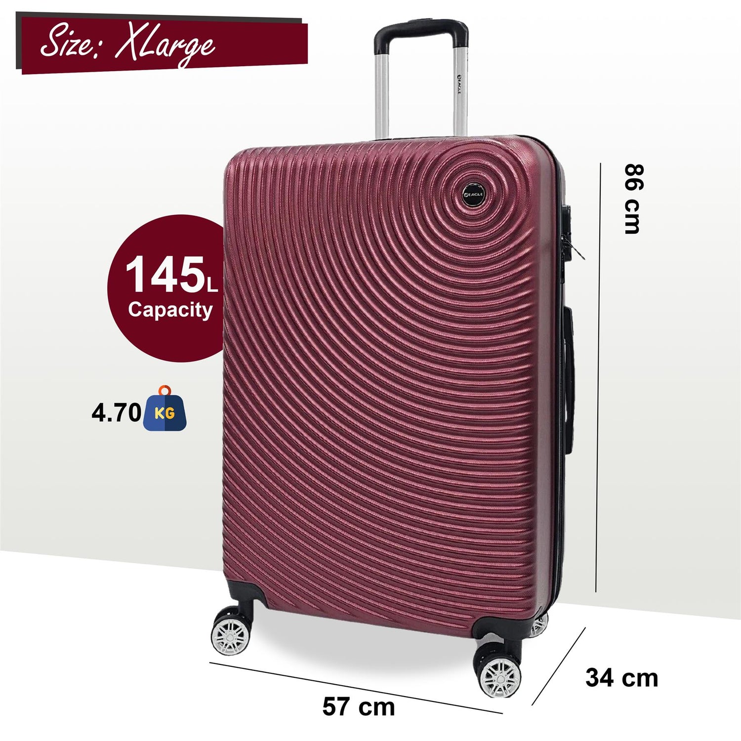 Hard Shell ABS Cabin Suitcase Luggage Set