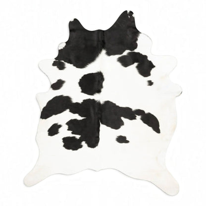 Natural Cow Leather Black White Cowhide Hairon Rug