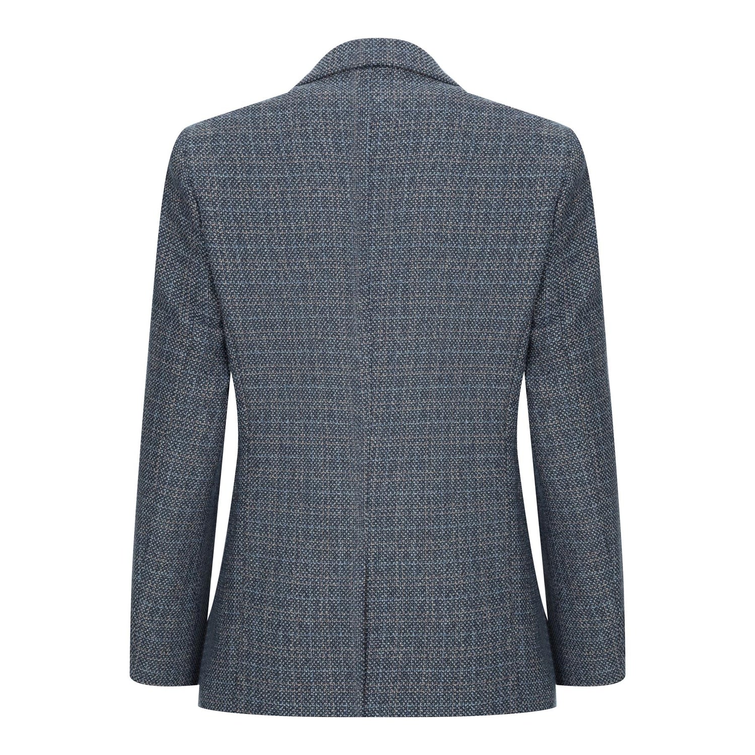 Boys 3 Piece Blue Tweed Check Vintage Retro Suit