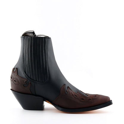 Grinders Unisex Leather Black Western Boots- Arizona Lo