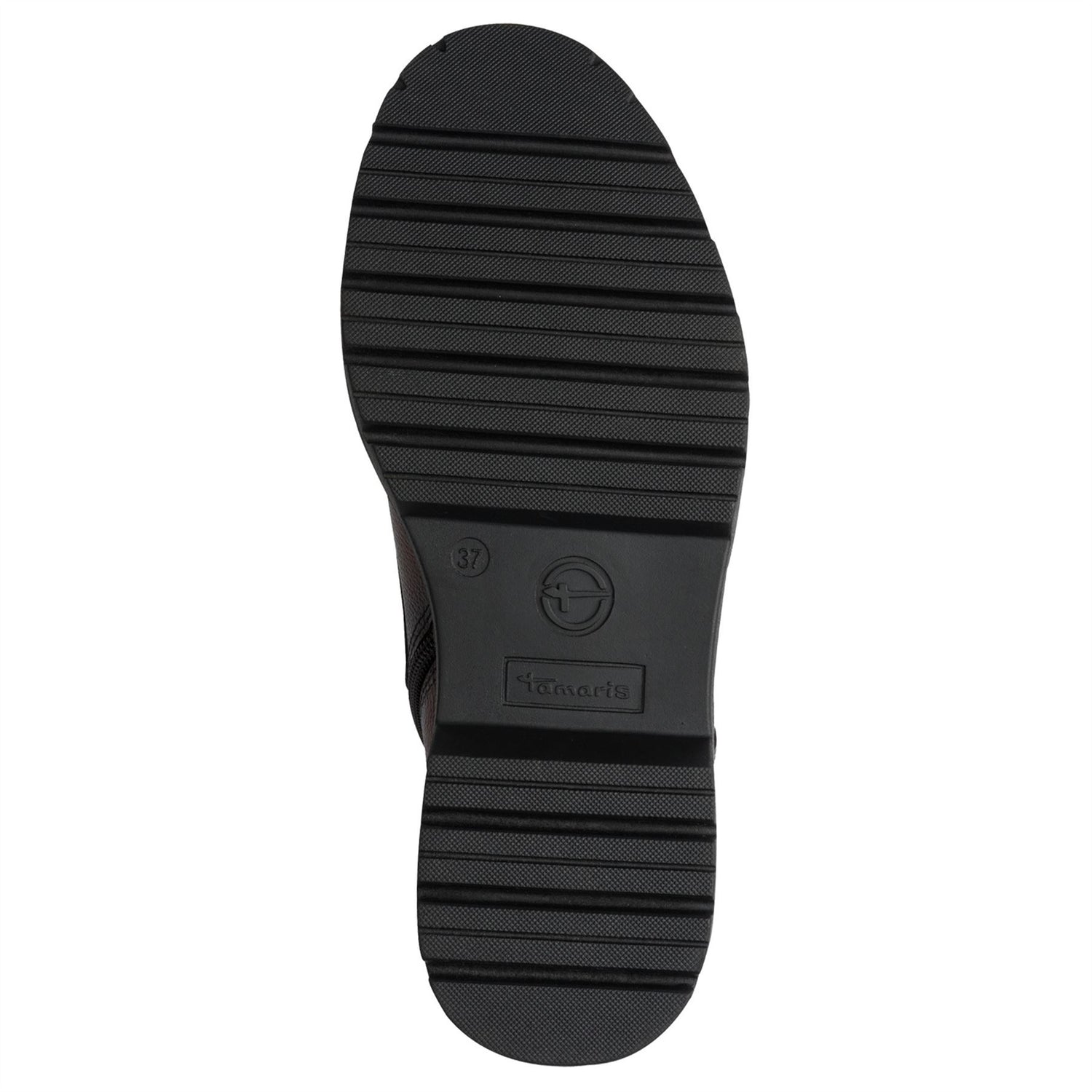 Tamaris Womens Fashion Brown Leather Lace-Up Zip Combat Ankle Boots