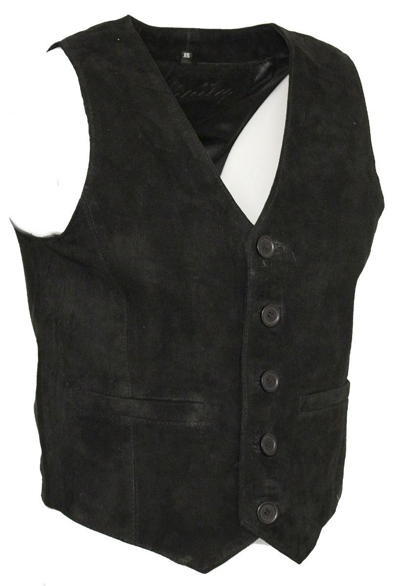 Mens Soft Suede Leather Waistcoat-Grays - Upperclass Fashions 