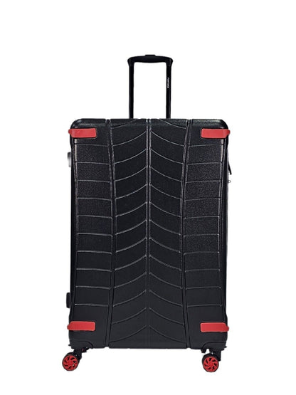 Hard Shell Black Cabin Suitcase Set 4 Wheel Luggage Travel Bag