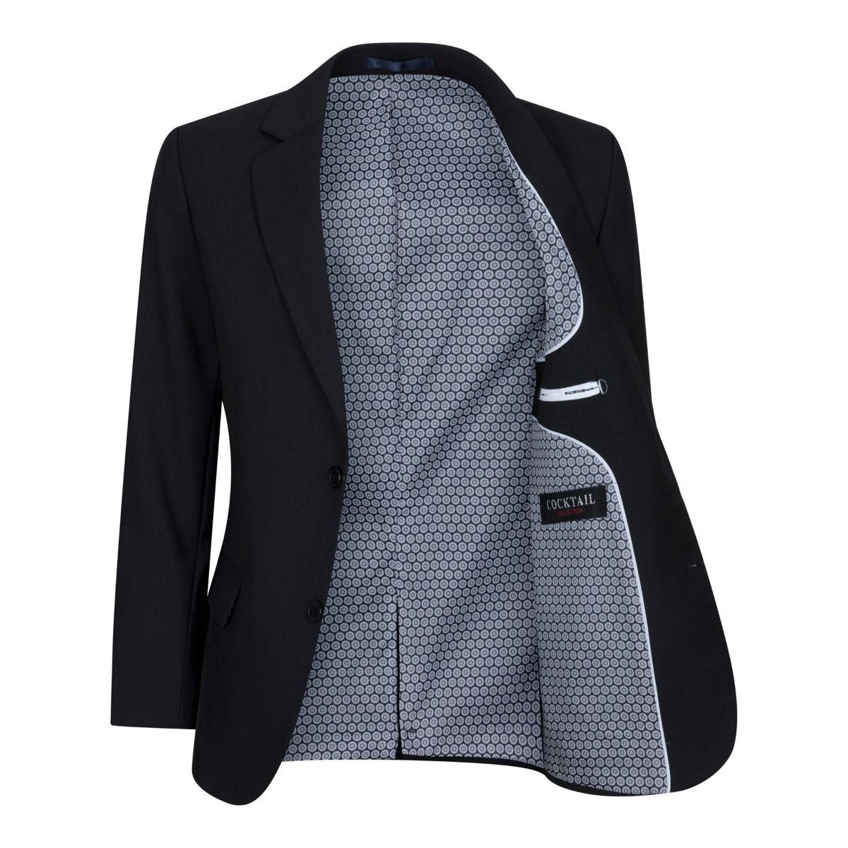 Boys 5 Piece Black Classic Suit