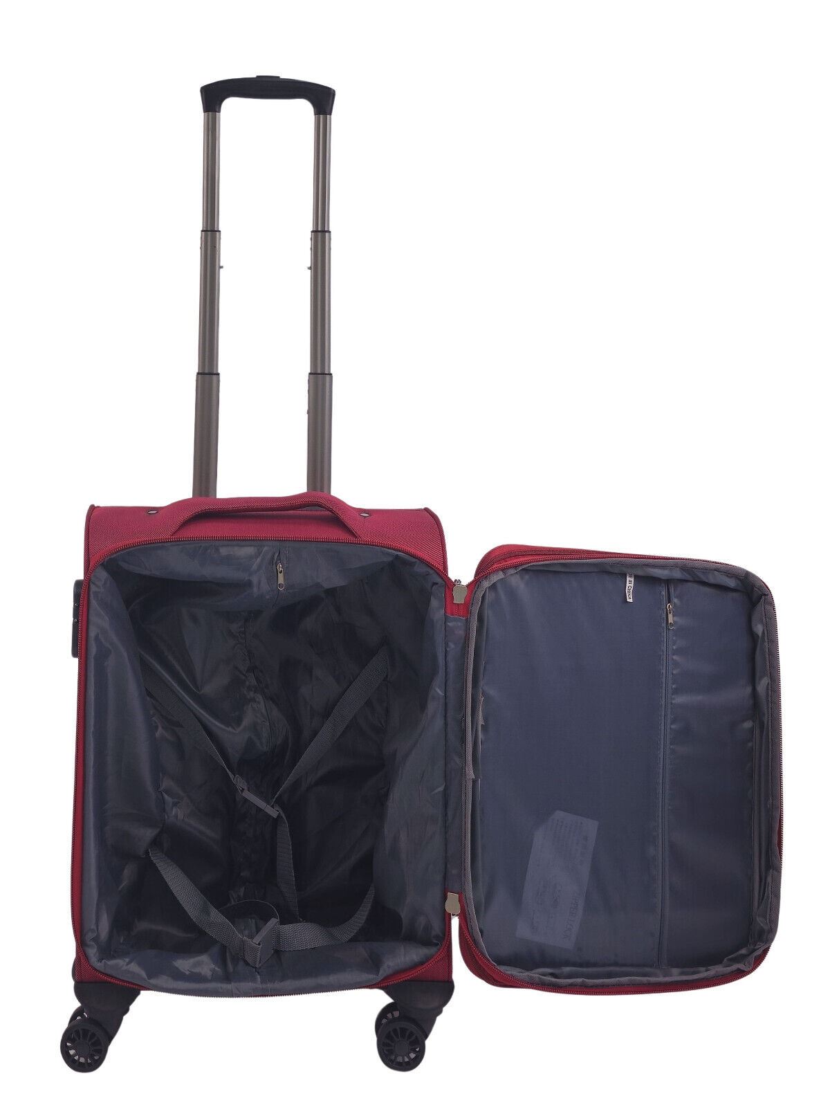 Soft Shell Cabin Suitcase 54 x 38 x 21 cm Lightweight Luggage Suitable for Easyjet, Ryanair