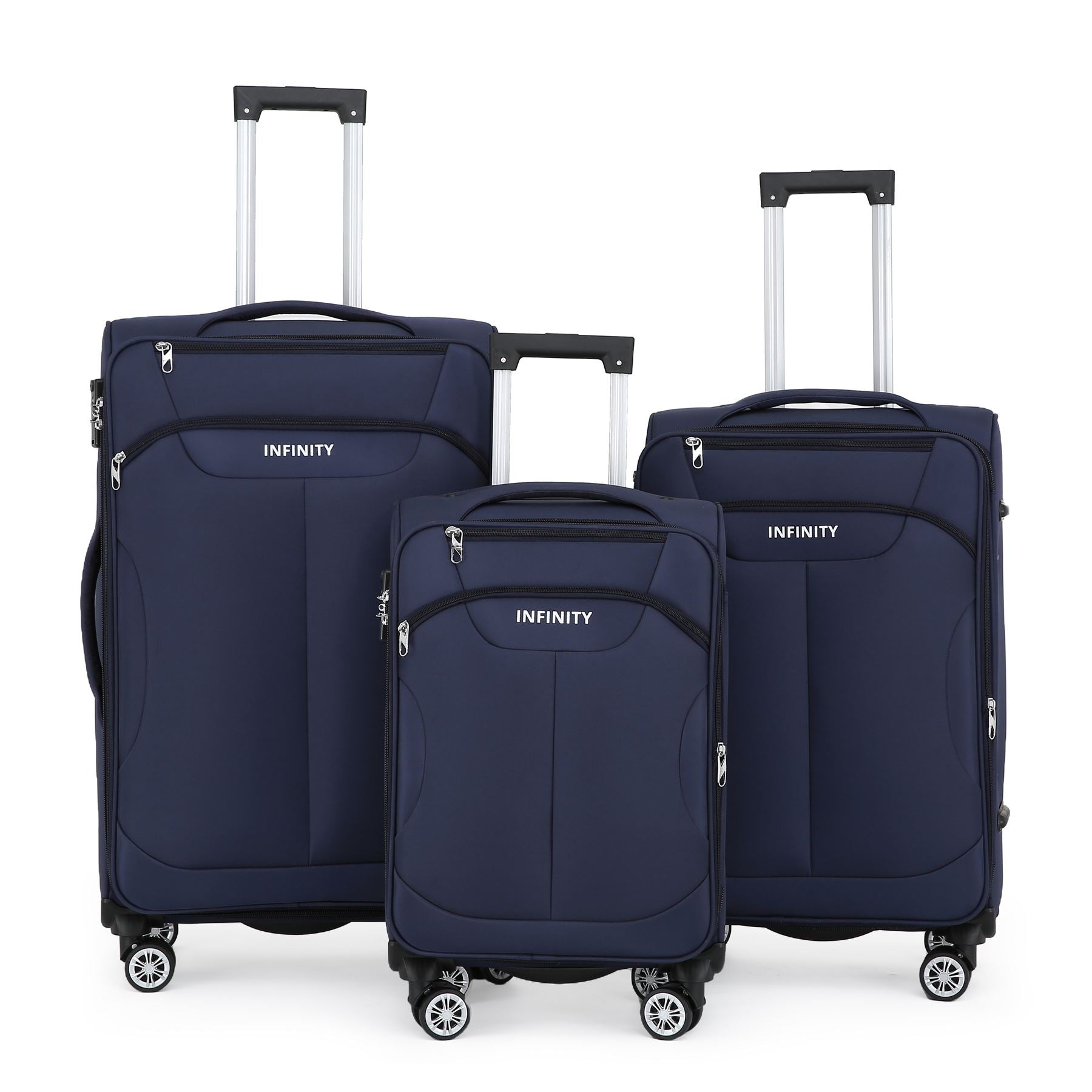 Delta Set of 3 Hard Shell Suitcase in Navy