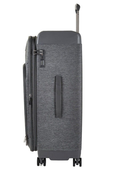 Anniston Large Soft Shell Suitcase in Grey