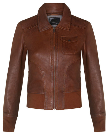 Womens  MA-1 Varsity Bomber Jacket-Modbury