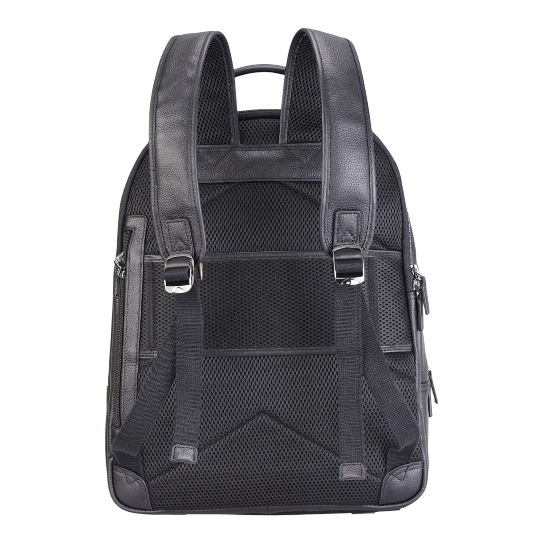 Genuine Leather Black Vintage Rucksack Laptop Bag Travel Backpack - Capri