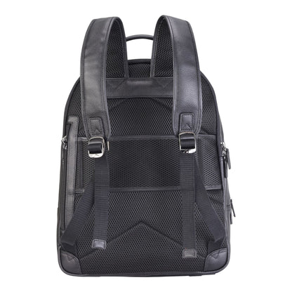 Genuine Leather Black Vintage Rucksack Laptop Bag Travel Backpack - Capri