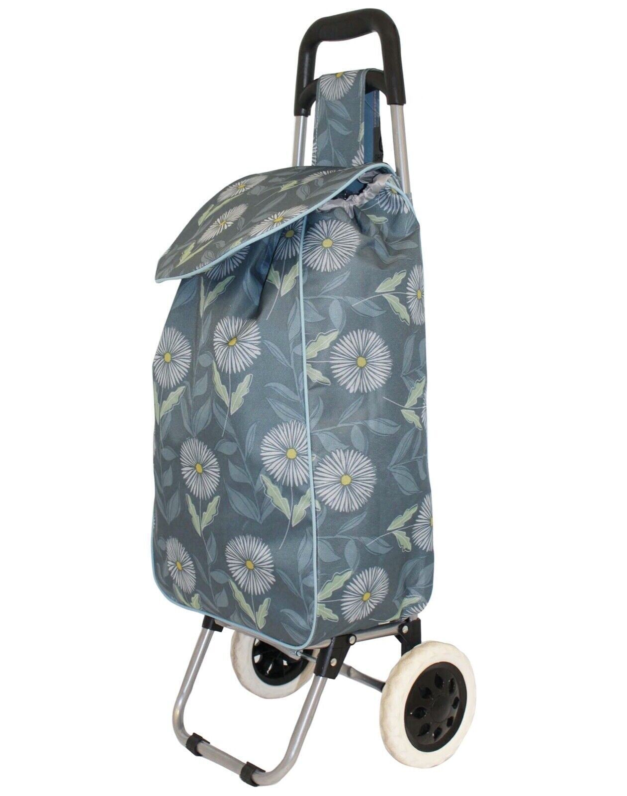 40L Lightweight Shopping Trolley Wheeled Folding Durable Cart Strong Bag Grocery