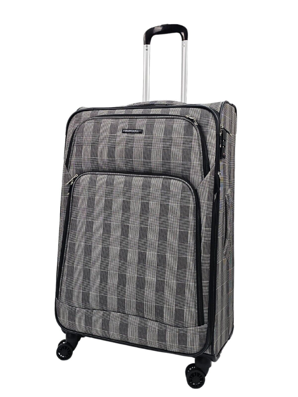 Ashville Large Soft Shell Suitcase in Stripe