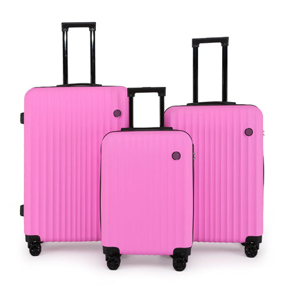 Edmonton Set of 3 Hard Shell Suitcase in Pink