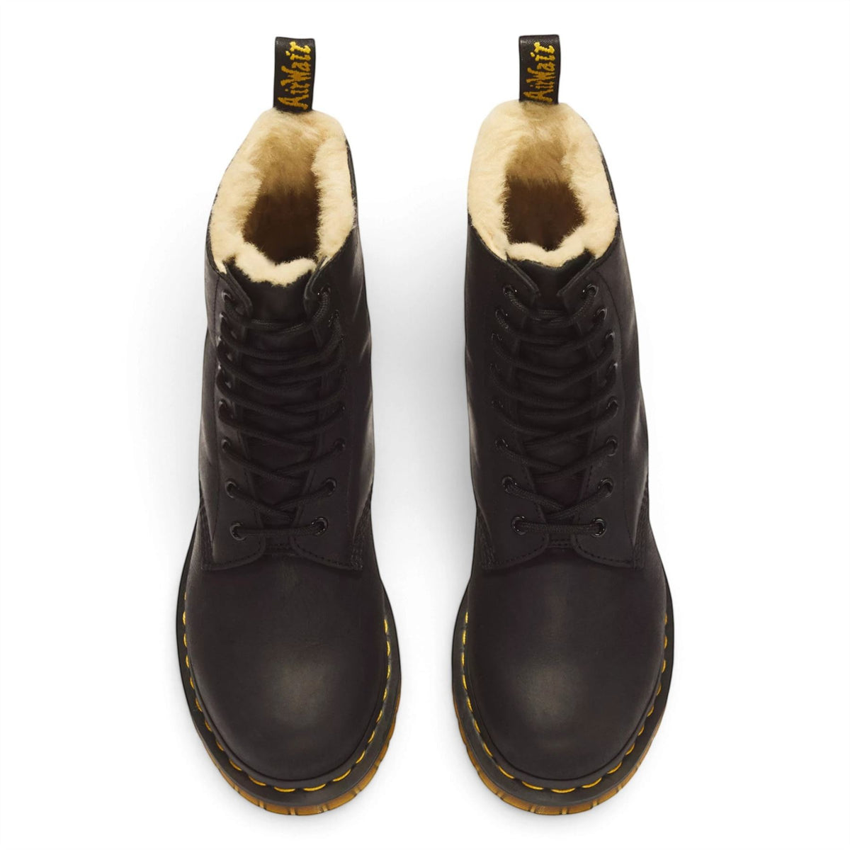 Dr Martens 1460 Serena Black Faux Fur Lined Leather Boots - 21797001