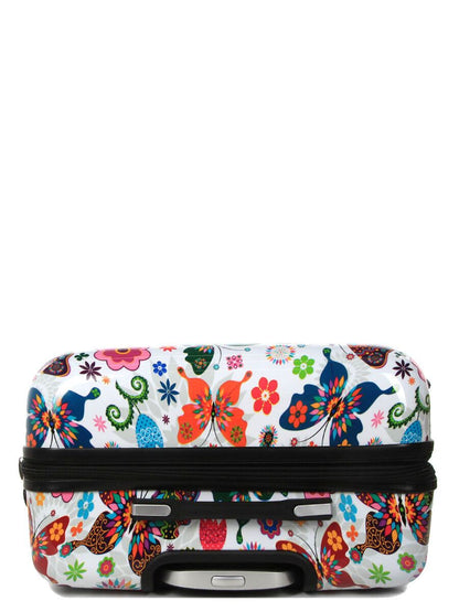 Hard Shell Printed Dual 4 Wheel Luggage Suitcase