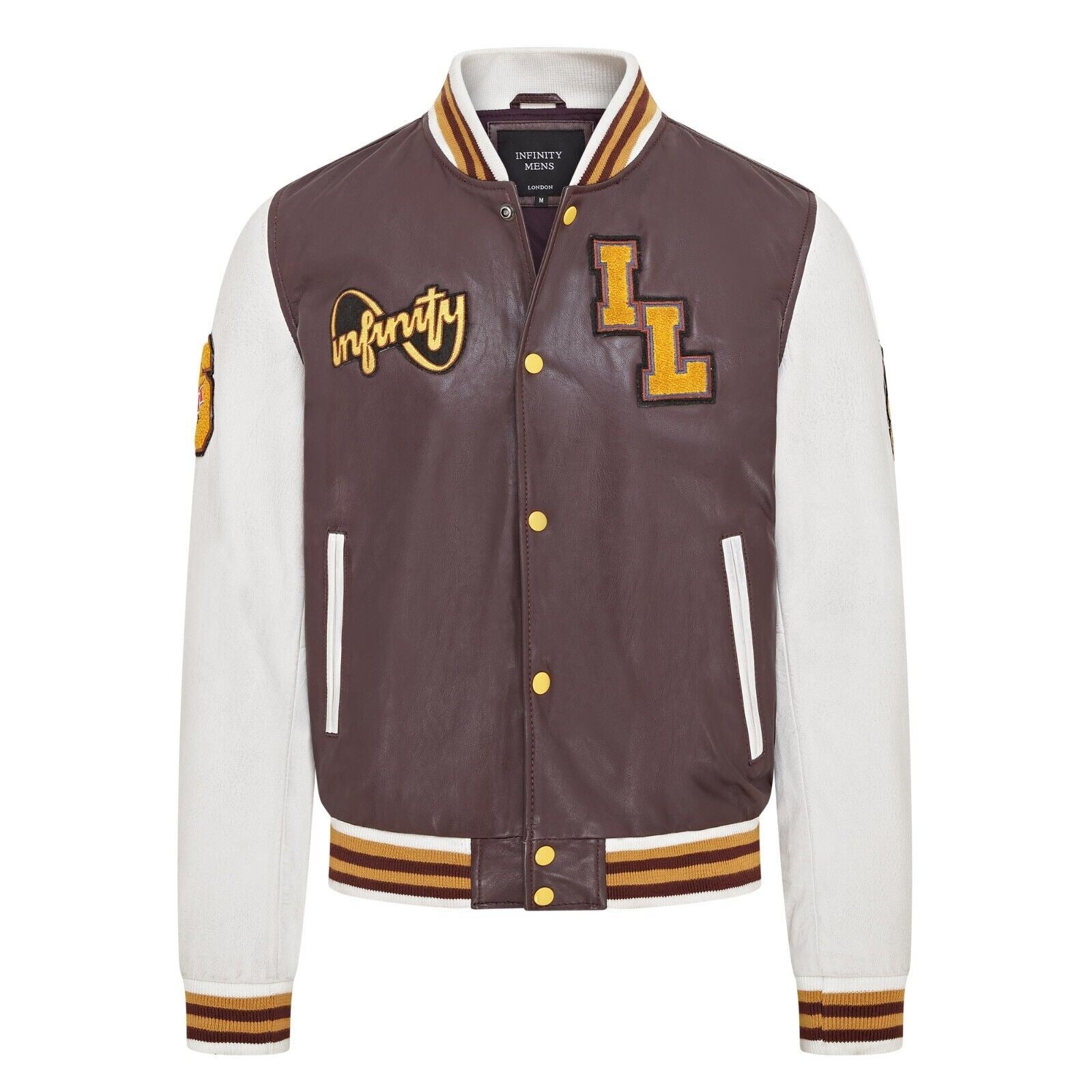 Mens Baseball Leather Letterman Bomber Jacket - Walthamstow