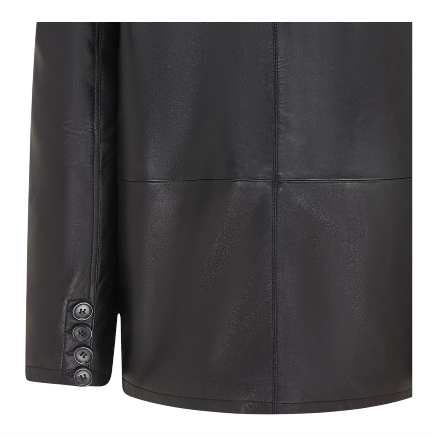 Men’s 4 Button Italian Leather Blazer Jacket - Loxton