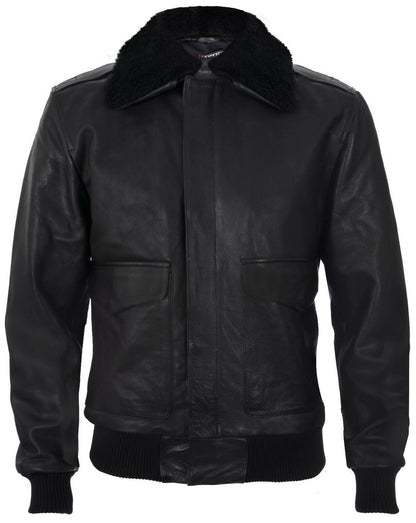 Mens A2 Cowhide Bomber Jacket-Caistor