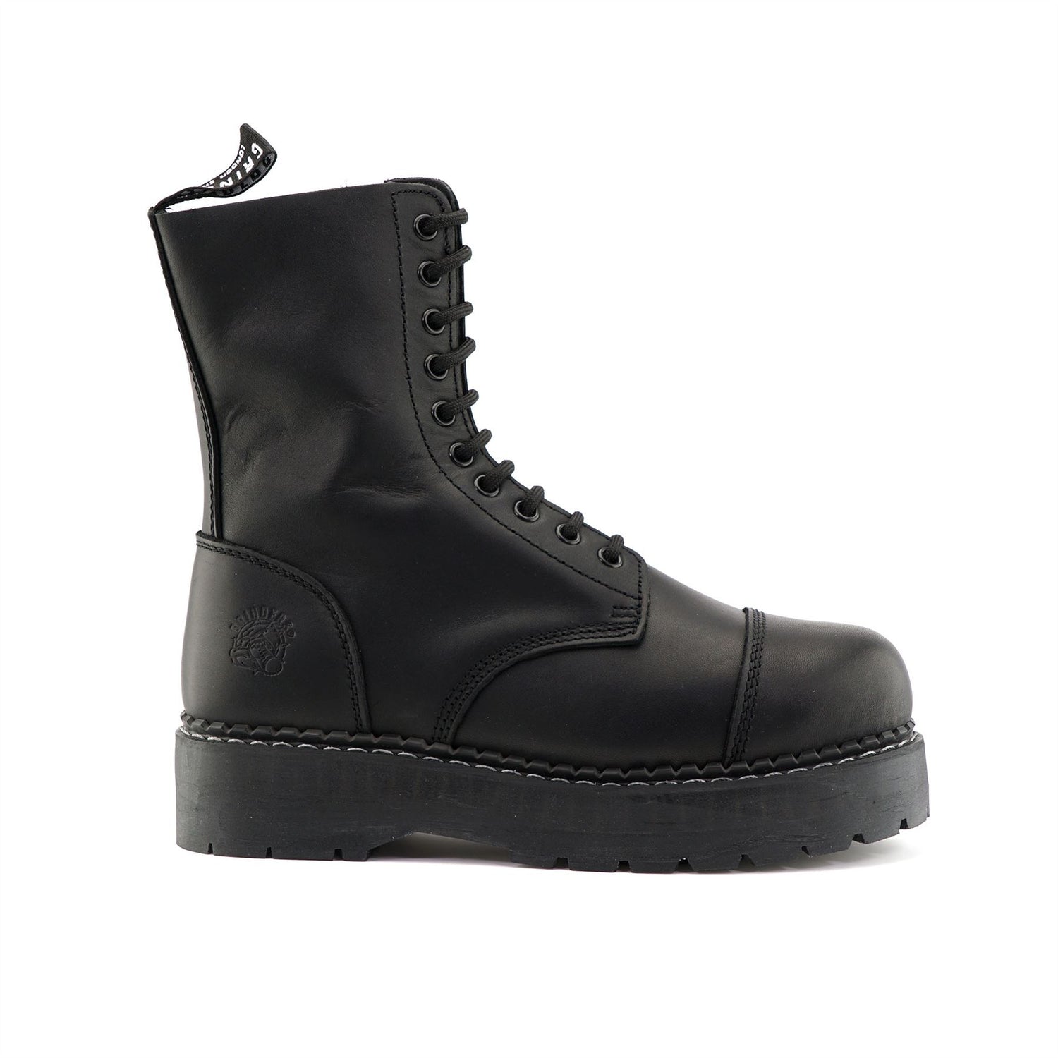 Grinders Mens Black Steel Toe Cap Safety Boots - Bulldog ACS