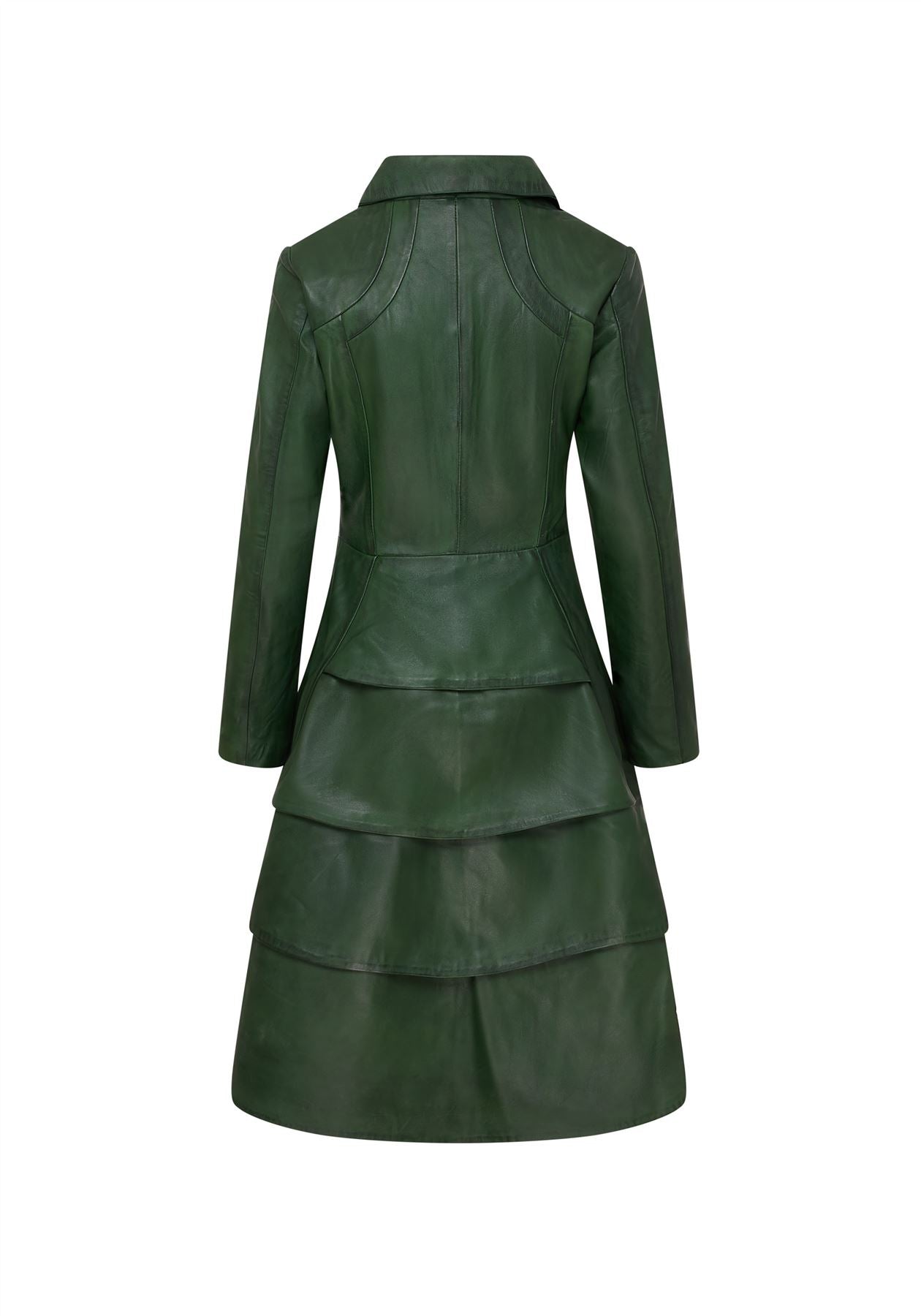 Womens Gothic Full Length Victorian Leather Coat - Vantaa