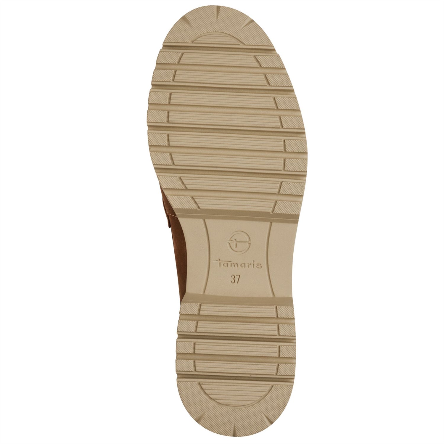 Tamaris Womens Cognac Tan Brown Leather Loafers Slip-On Platform Shoes