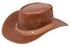 Australian Tan Western Style Cowboy Outback Real Leather Aussie Bush Hat - Upperclass Fashions 